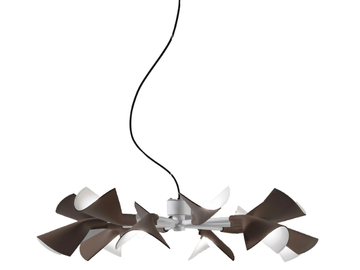 DUFFY - LED tanned leather pendant lamp by ENRICO PELLIZZONI - view 2